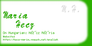 maria hecz business card